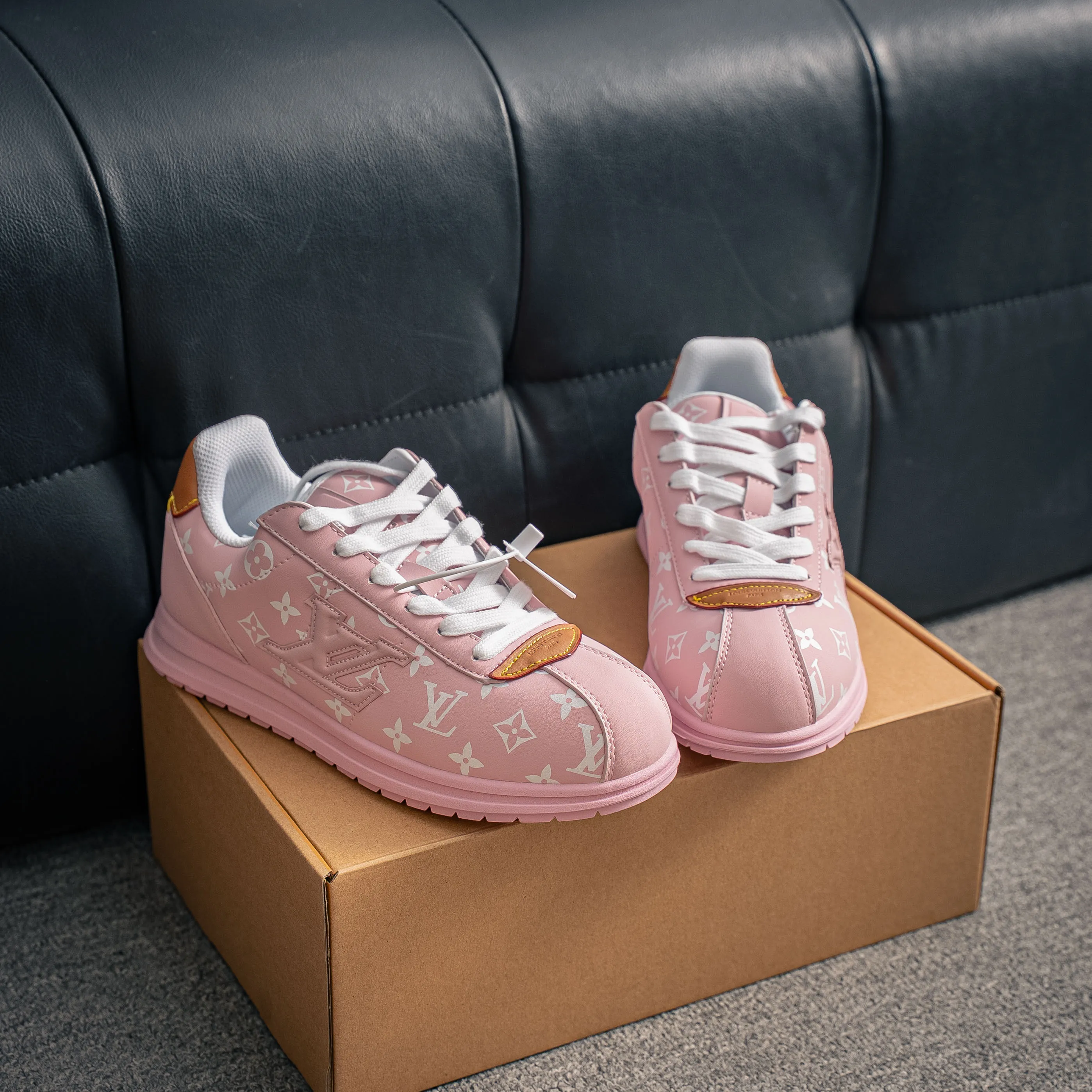 # LOUIS VUITTON x Nigo lv Buttersoft Cowhide Leather FW 25 Lace-Up Low-Top Shoes Same Style